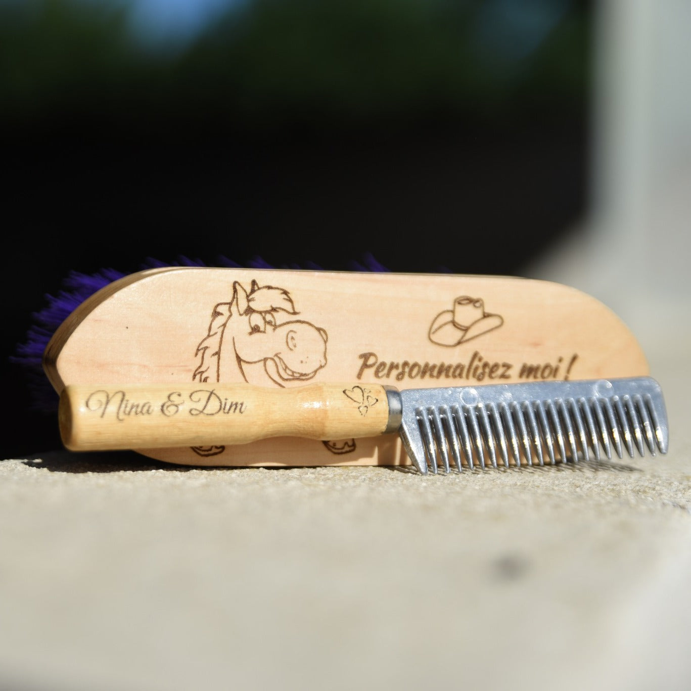 Peigne à crins personnalisé