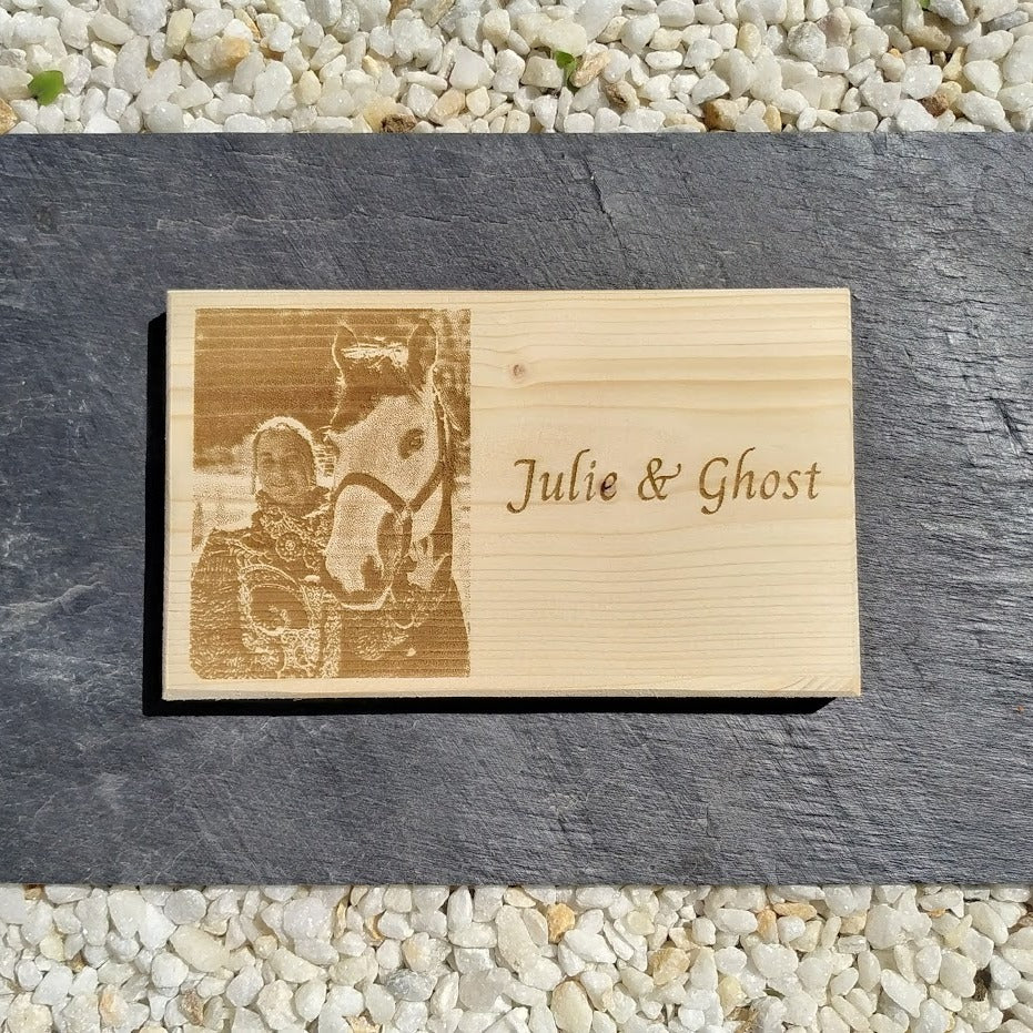 Plaque de box ou de paddock en bois