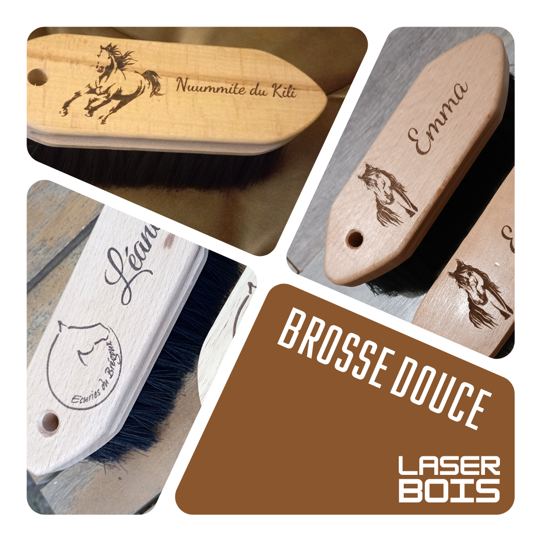 Brosse douce personnalisée - Couleur noire