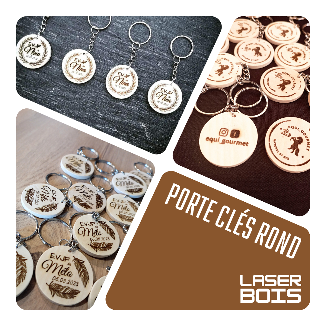 PORTE CLE ROND - 34MM