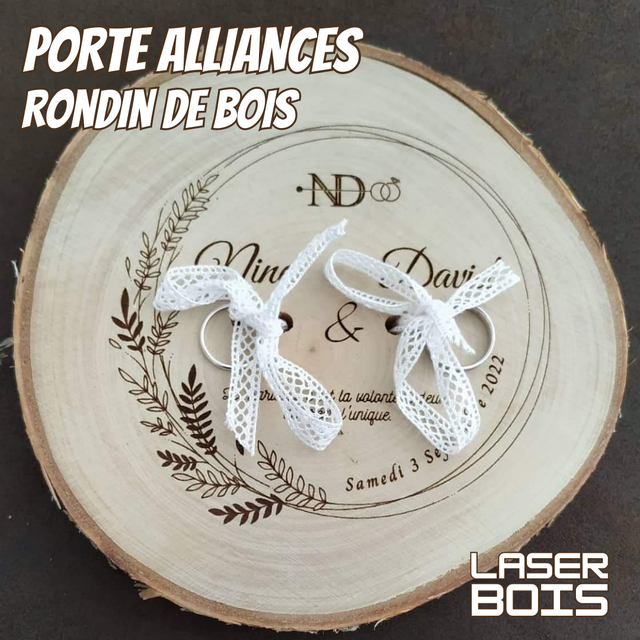 PORTE-ALLIANCES Rondin de bois
