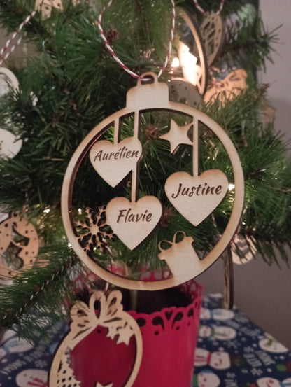 Boules de Noël - Coeurs