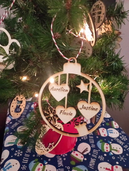 Boules de Noël - Coeurs