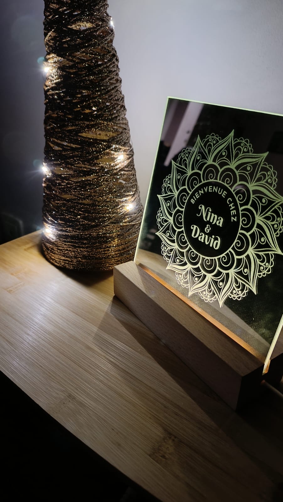 Lampe miroir Chakras Méditation Lampe miroir Chakras Méditation